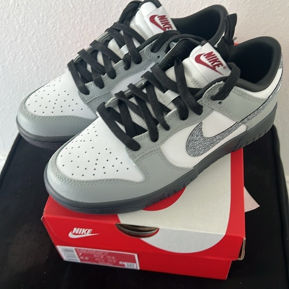 Nike Dunks Low LX sneakers black grey silver glitter size 7 womens athleisure - Picture 7 of 13